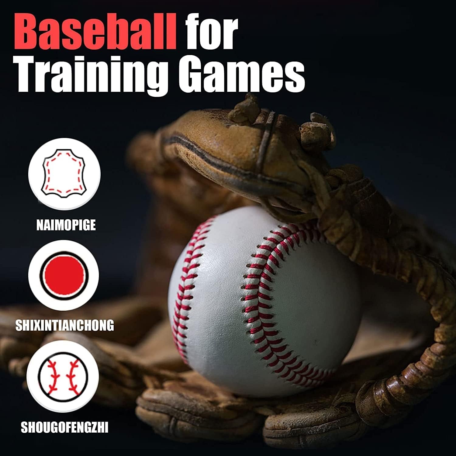 Bkk  Soft Baseballs, T Ball Baseballs 12 Pack Autograph Baseball Bulk,Standard Size Leather Baseballs 9 Inch Unmarked Baseballs for Pitching/Autographs/Training