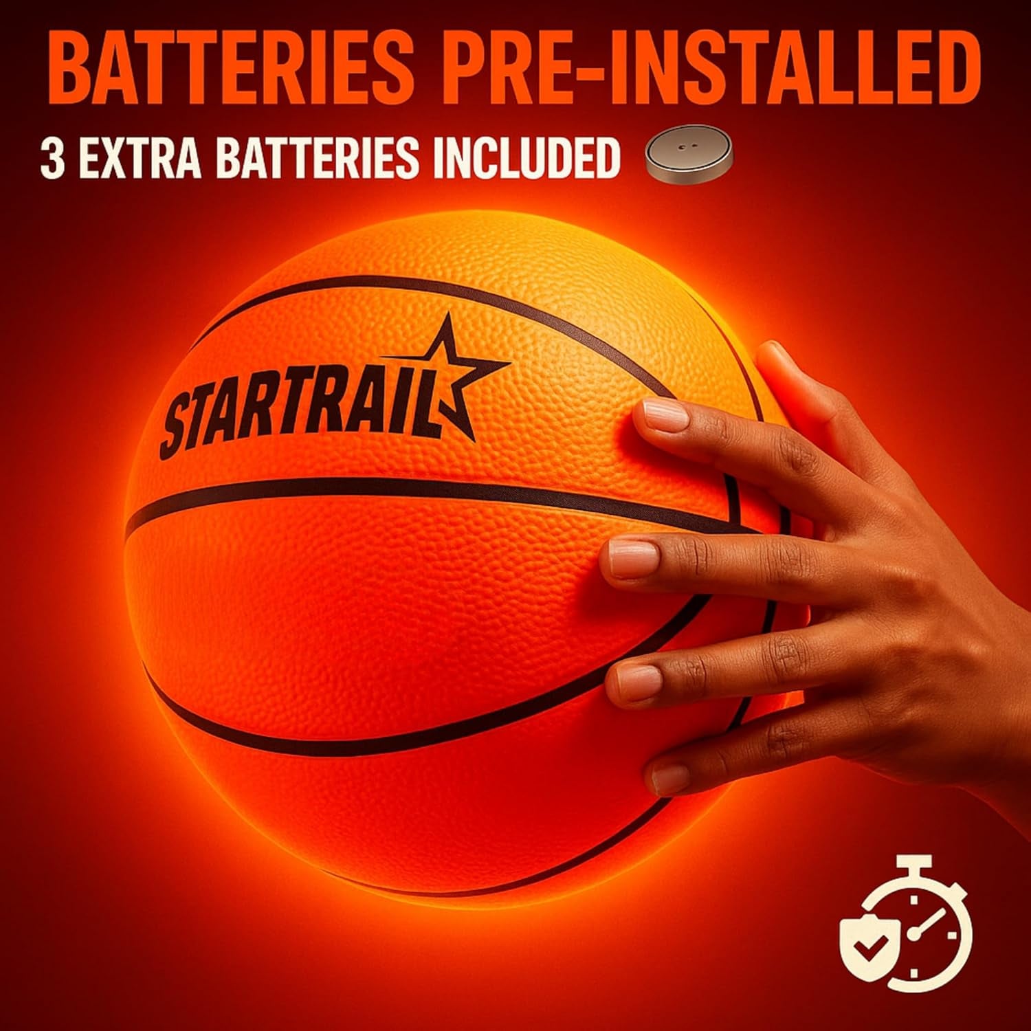 Light up Basketball | Glow in the Dark Basketball | LED Basketball Size 7 | Glowing Basketball Ball | Lighted Basketball | Coolest Things for Boys & Girls | Toys for 10 Year Old Kids