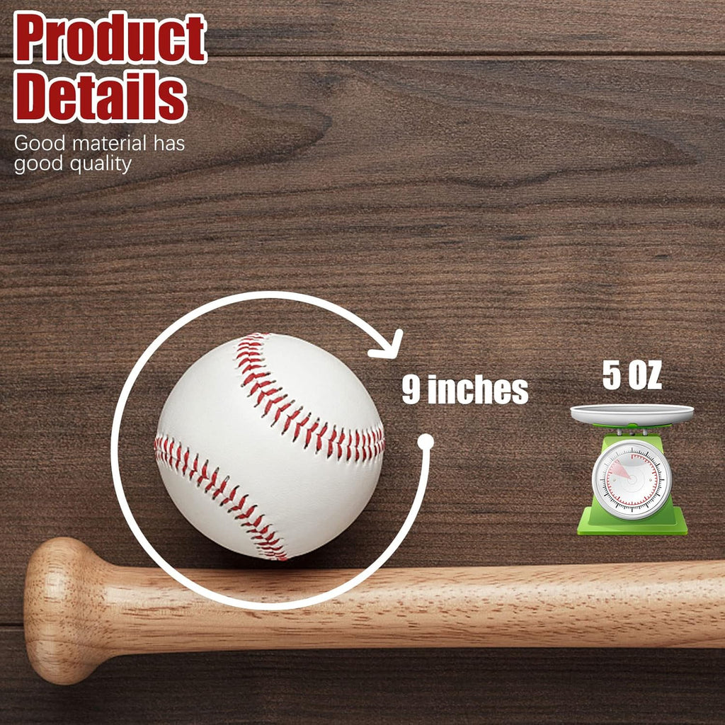 Bkk  Soft Baseballs, T Ball Baseballs 12 Pack Autograph Baseball Bulk,Standard Size Leather Baseballs 9 Inch Unmarked Baseballs for Pitching/Autographs/Training