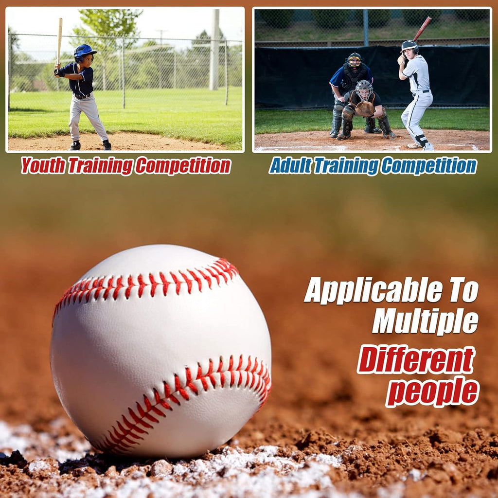 Bkk  Soft Baseballs, T Ball Baseballs 12 Pack Autograph Baseball Bulk,Standard Size Leather Baseballs 9 Inch Unmarked Baseballs for Pitching/Autographs/Training