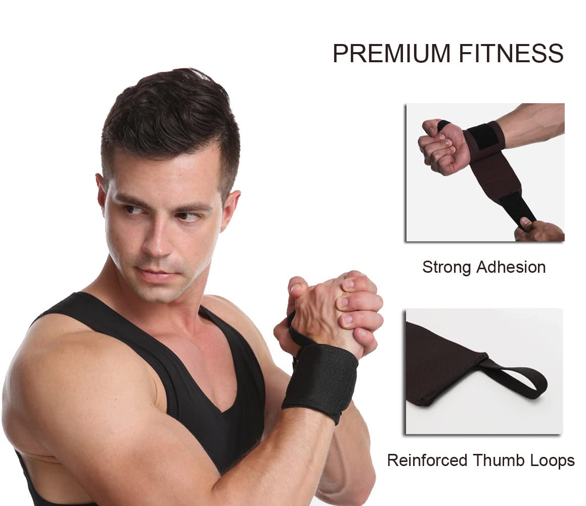 2 Pack Wrist Brace Wrist Straps for Weightlifting, Wrist Straps Lifting Straps Wrist Weights Carpal Tunnel Wrist Brace