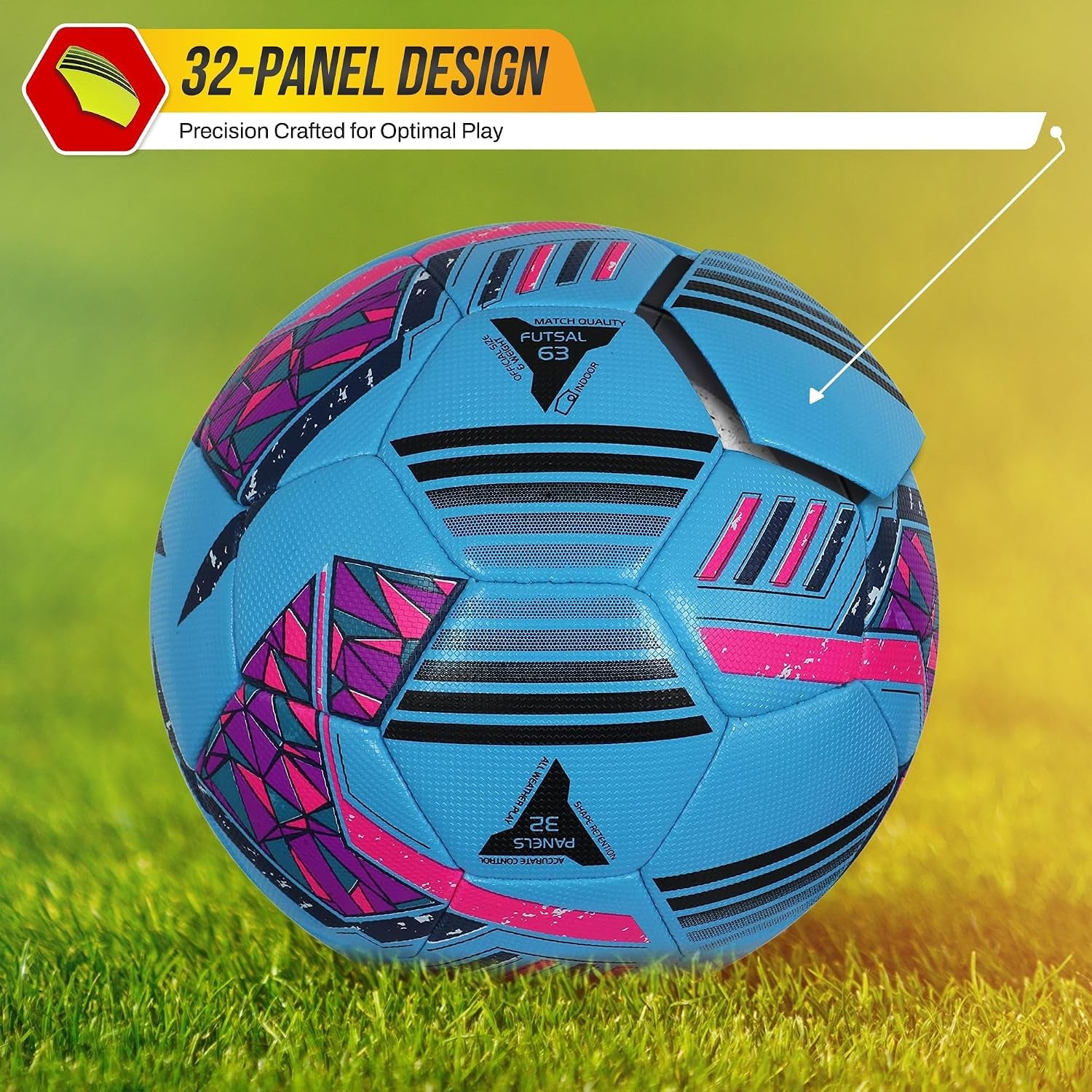 Reflect Pro Soccer Ball Size | Hand-Stitched Shiny TPU Cover | Perfect Youth Soccer Ball for Boys and Girls | Durable Futsal Football for Indoor and Outdoor Play (Pack of 1, 6 & 12)