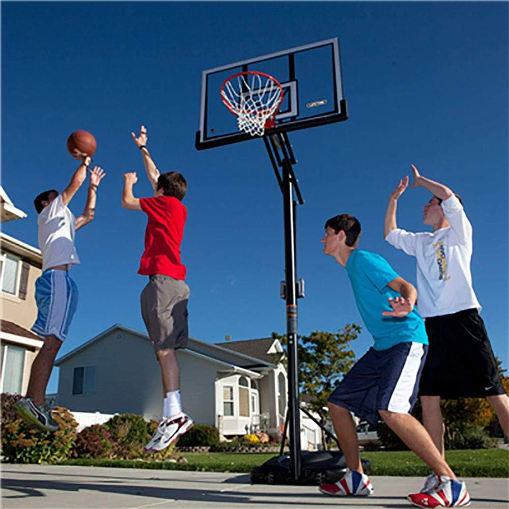 90061 Portable Basketball System, 52 Inch Shatterproof Backboard,Black