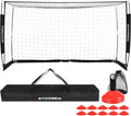 Soccer Goal,Soccer Net,Soccer Goals for Backyard,With Bow Frame,Collapsible Metal Base and 15 Training Cones