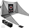 10X7Ft Golf Practice Net with Side Shank Nets, Golf Hitting Net for Backyard Driving Range, Indoor Outdoor Training