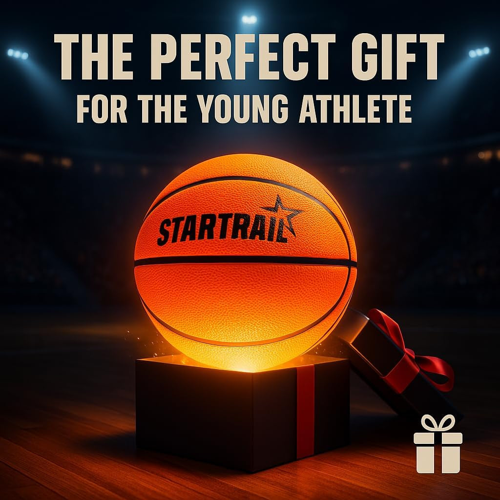 Light up Basketball | Glow in the Dark Basketball | LED Basketball Size 7 | Glowing Basketball Ball | Lighted Basketball | Coolest Things for Boys & Girls | Toys for 10 Year Old Kids