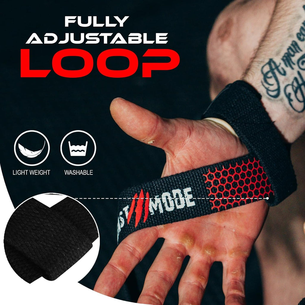 Lifting Wrist Straps for Weightlifting, Straps Gym Grip Power Workouts Lifting Straps Padded Neoprene & Premium Cotton Men Women, Deadlift Bodybuilding Exercise Lifting Straps