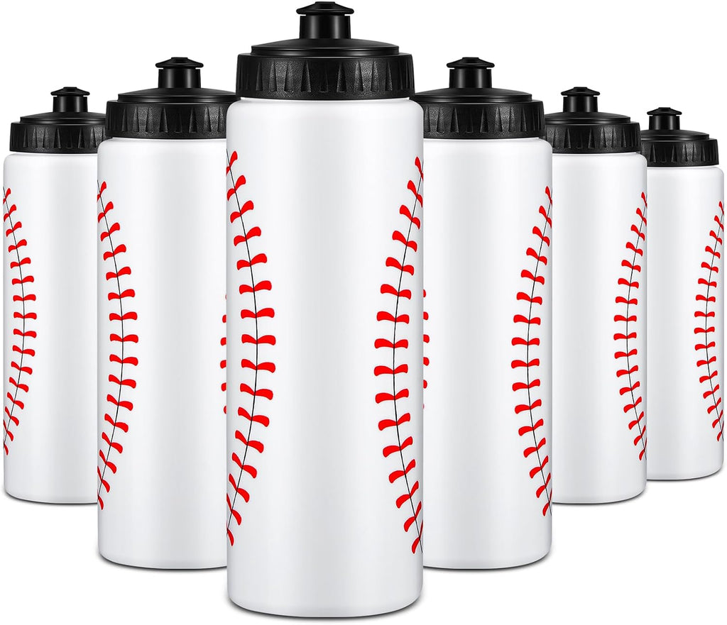 Baseball Water Bottle Bulk Reusable Sports Bottle 20 Oz Squeeze Baseball Accessories Gifts School Sports