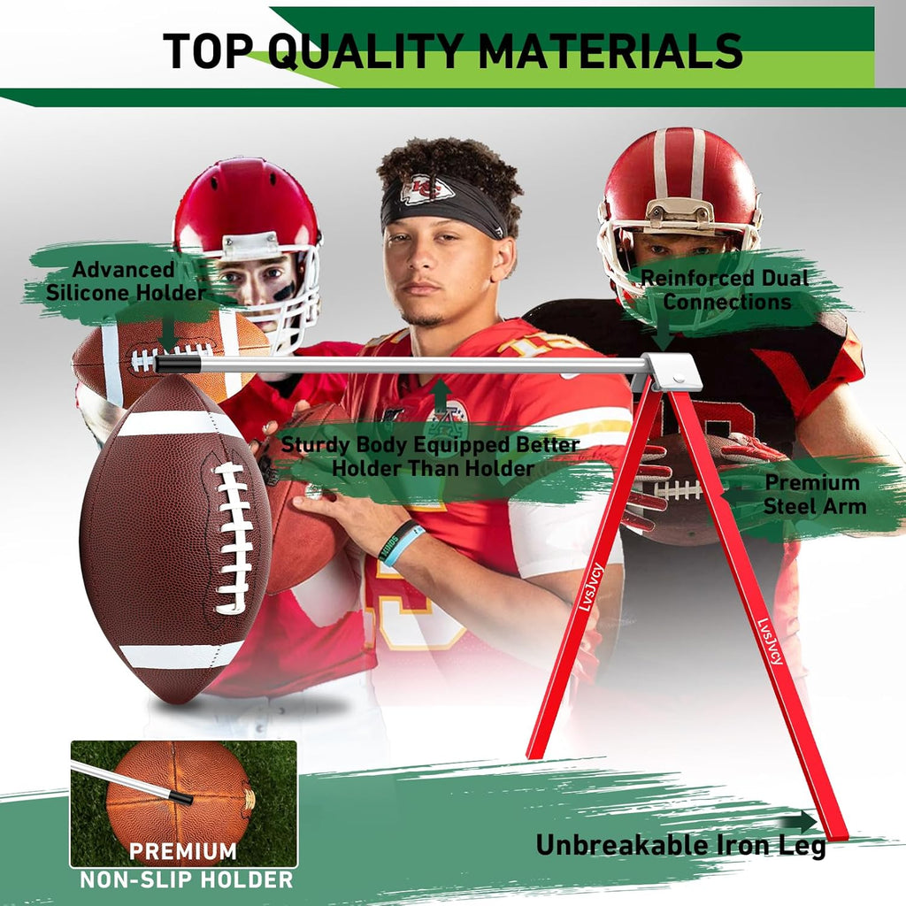Football Kicking Tee Stand, Premium Field Goal Kickoff Holder Equipment, Professional Kick Goal Posts Gear Compatible with All Football Size, Football Trainer Practice Accessories Gifts