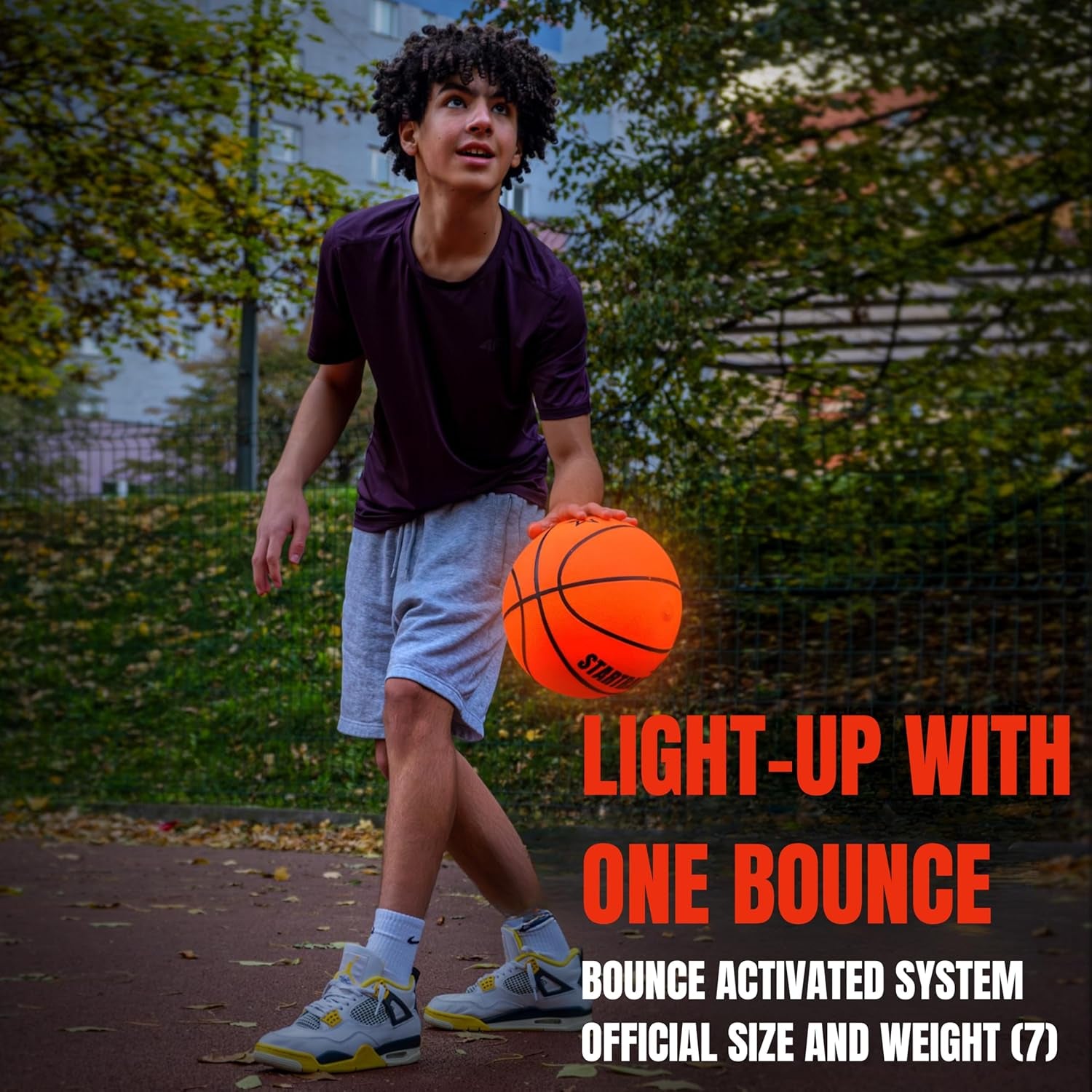 Light up Basketball | Glow in the Dark Basketball | LED Basketball Size 7 | Glowing Basketball Ball | Lighted Basketball | Coolest Things for Boys & Girls | Toys for 10 Year Old Kids