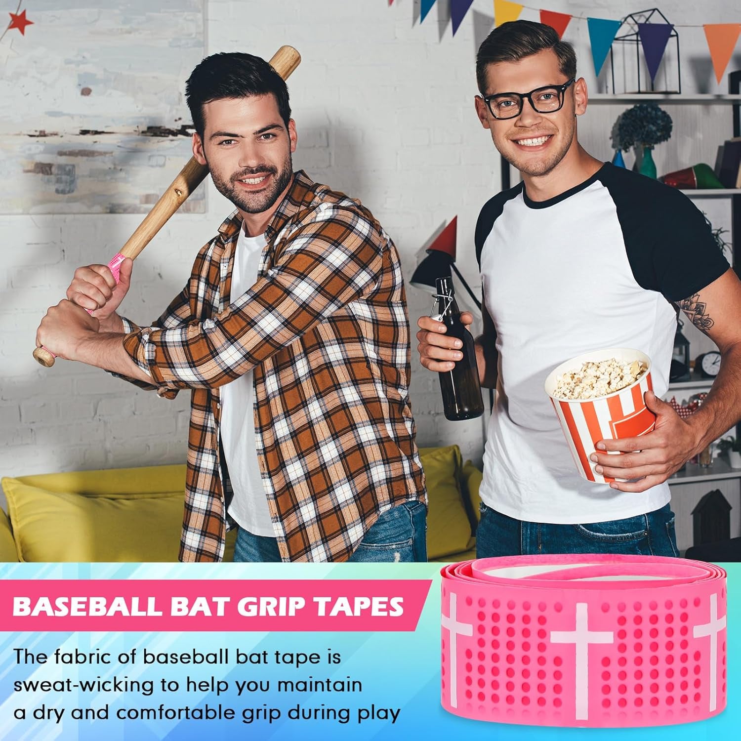 Faith Cross Baseball Bat Grip Tapes 1.1Mm Precut Full Adhesive Softball Grip Tape,Non-Slip Softball Bat Wrap Religious Cricket Batting Tape Replacement