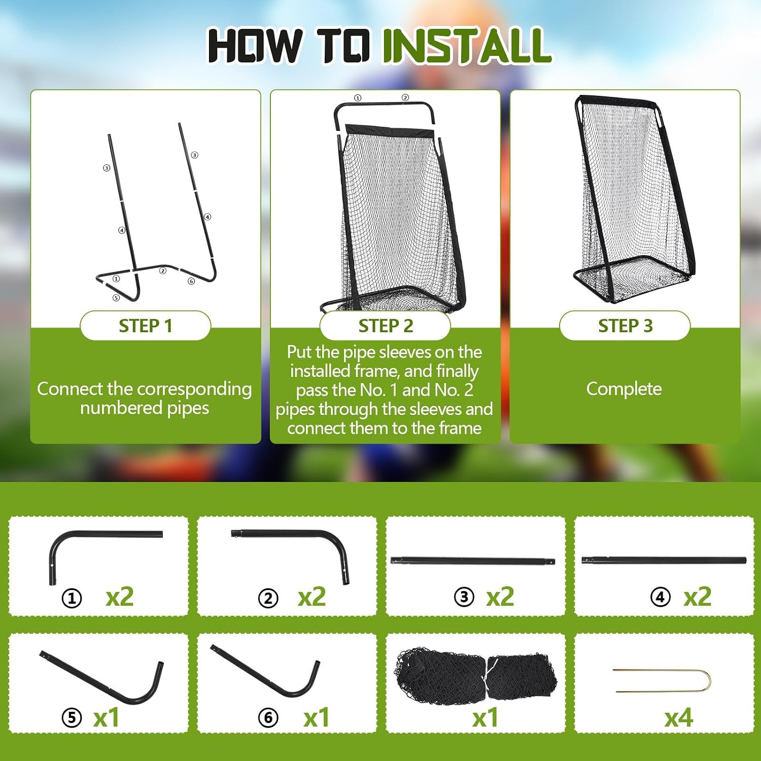 Football Kicking Cage Net 7 X 3.2 or 8 X 3 X 4 Ft Portable Football Throwing Net Powder Coated Steel Extra Deep Pocket for Punting Kicking Practice Train Equipment