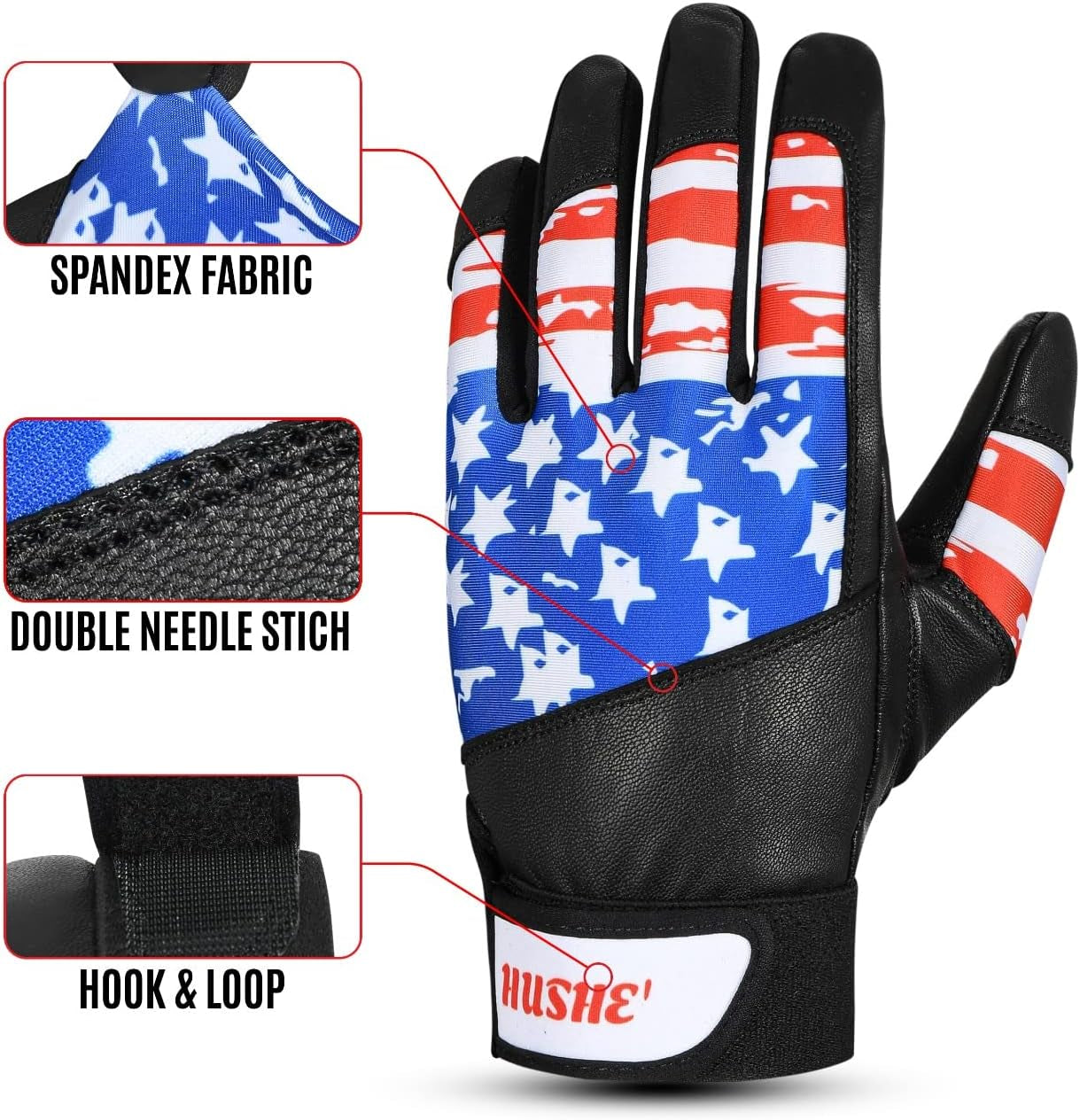 American Flag Batting Gloves Softball Batting Gloves USA Flag Baseball Batting Gloves Youth Batting Gloves Baseball Batting Gloves Youth Kids Batting Goves Adults Unisex