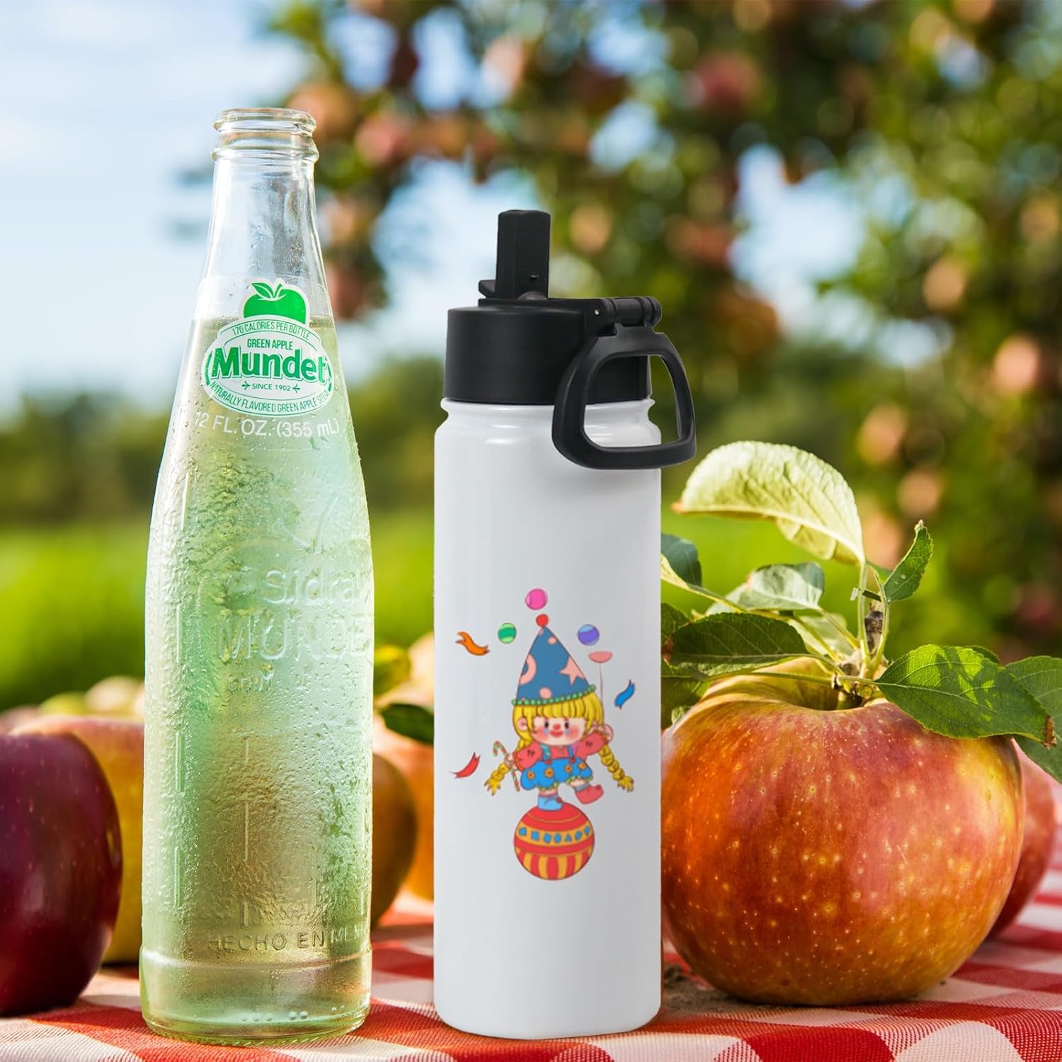 4Pcs 22Oz Sublimation Sports Water Bottle, SS Vacuum W/Spout Lid