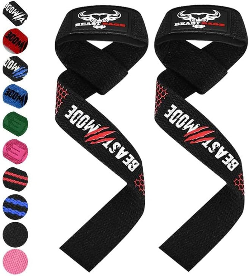 Lifting Wrist Straps for Weightlifting, Straps Gym Grip Power Workouts Lifting Straps Padded Neoprene & Premium Cotton Men Women, Deadlift Bodybuilding Exercise Lifting Straps