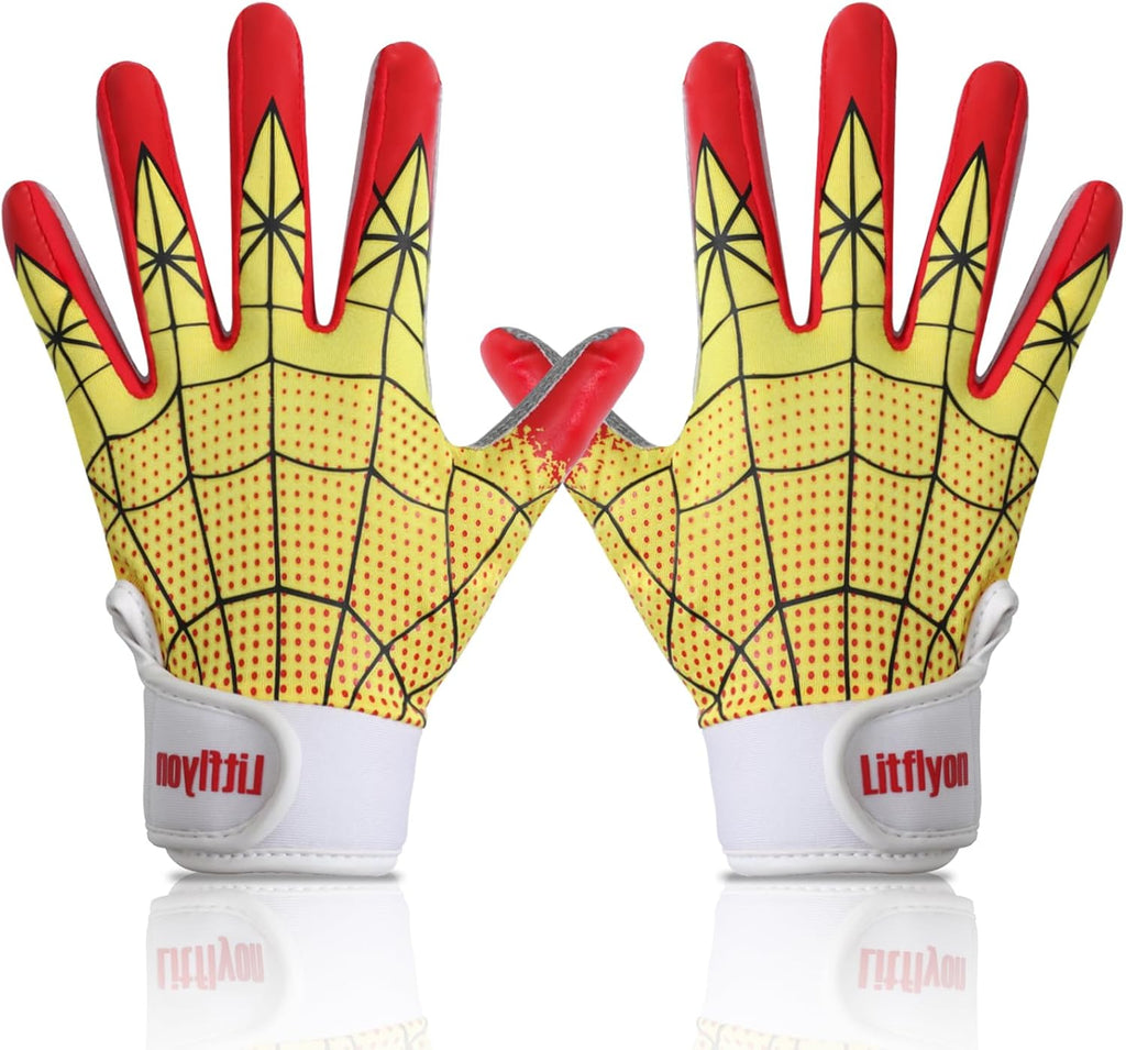 Youth Baseball Batting Gloves - Sport Baseball Gloves, Breathable Stretchy Firm Grip Softball Glove for Batting Cage Practice Games