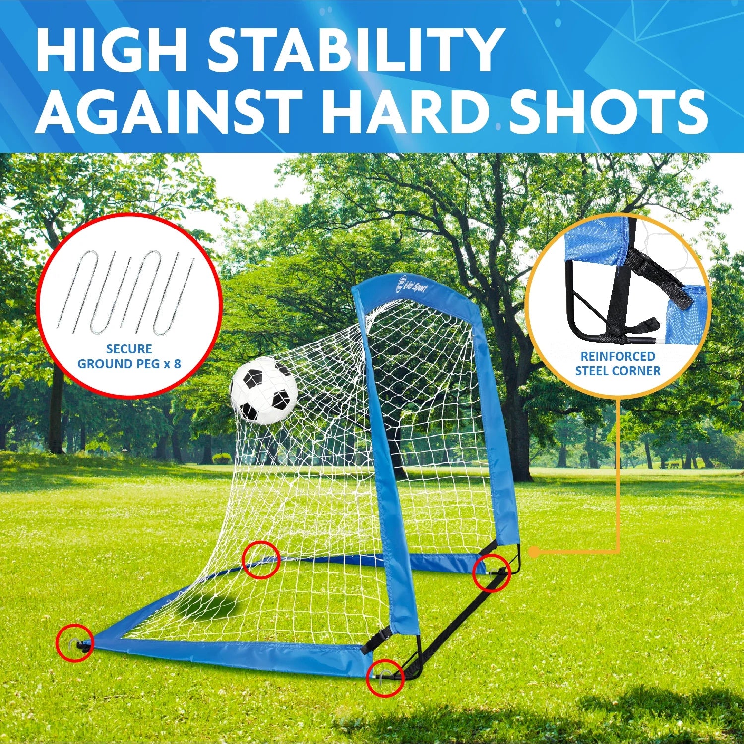 4' X 3' Pop up Backyard Soccer Goal Soccer Net, Set of 2