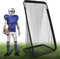 Football Kicking Cage Net 7 X 3.2 or 8 X 3 X 4 Ft Portable Football Throwing Net Powder Coated Steel Extra Deep Pocket for Punting Kicking Practice Train Equipment