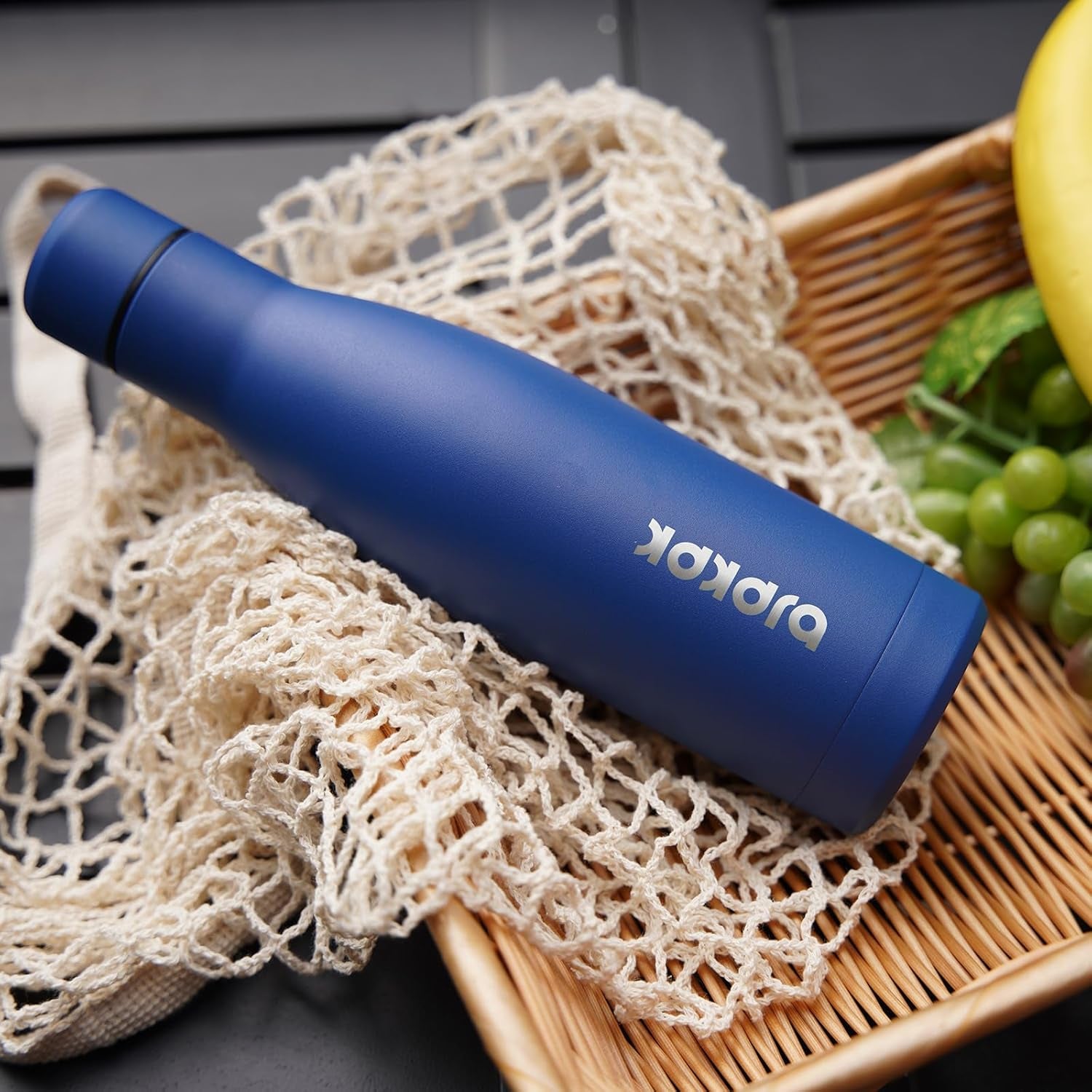 17Oz Insulated Water Bottles Stainless Steel Sports Water Bottles Keep Cold and Hot for Travel Dishwasher Safe,Lake Blue