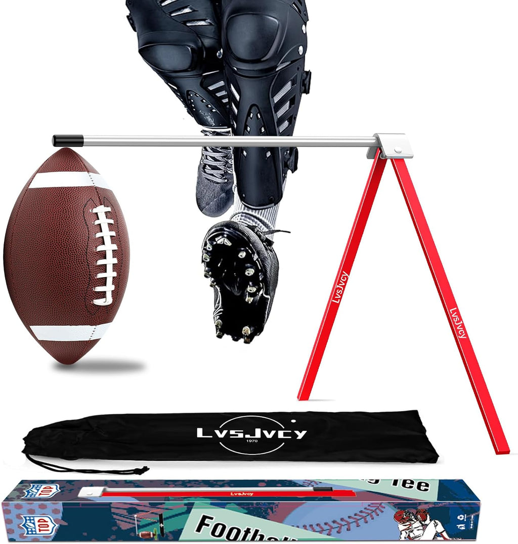 Football Kicking Tee Stand, Premium Field Goal Kickoff Holder Equipment, Professional Kick Goal Posts Gear Compatible with All Football Size, Football Trainer Practice Accessories Gifts