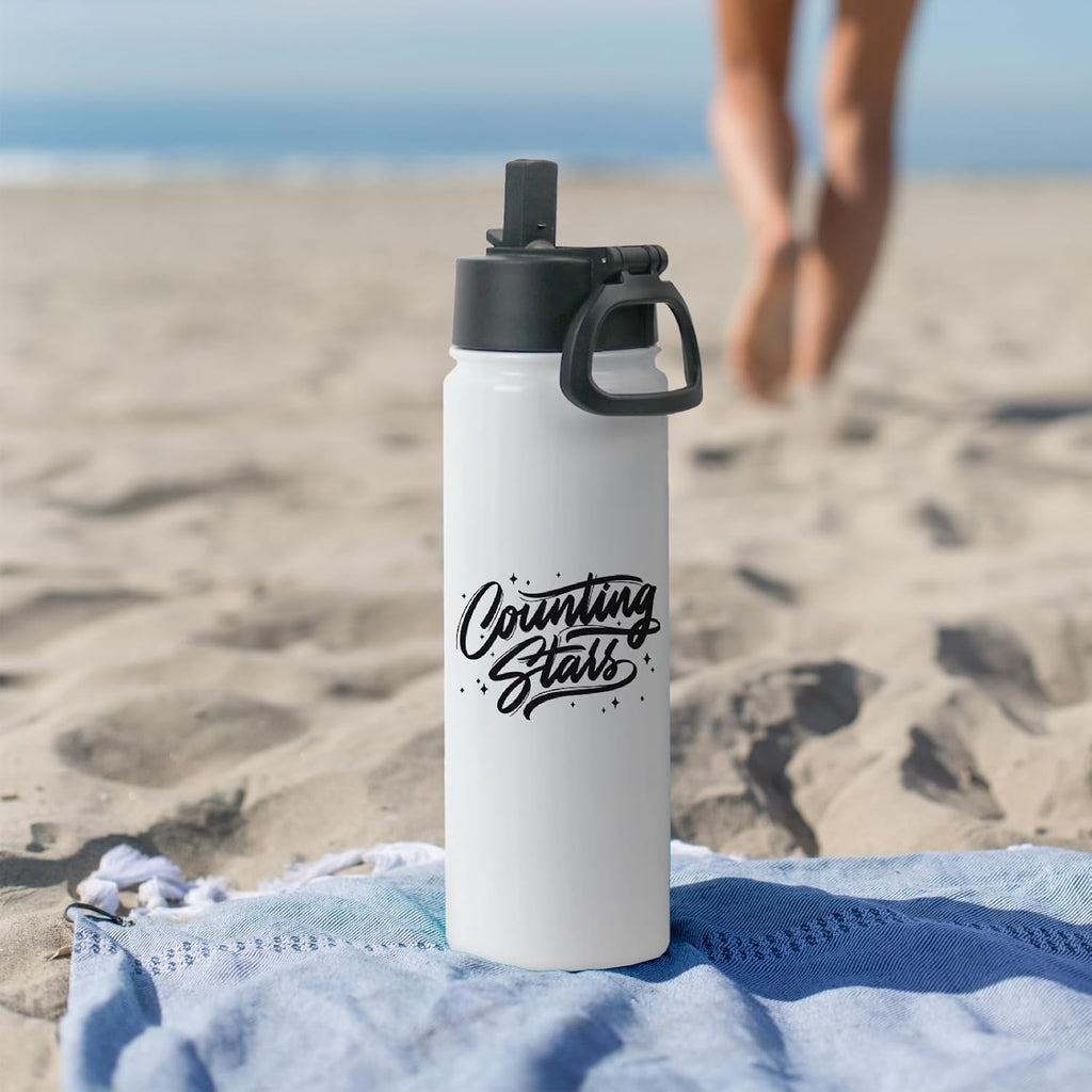 4Pcs 22Oz Sublimation Sports Water Bottle, SS Vacuum W/Spout Lid