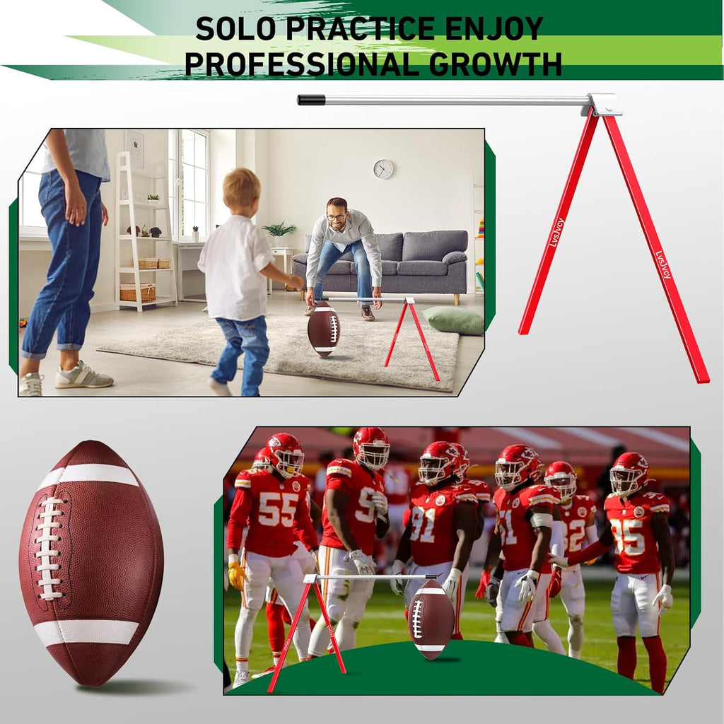 Football Kicking Tee Stand, Premium Field Goal Kickoff Holder Equipment, Professional Kick Goal Posts Gear Compatible with All Football Size, Football Trainer Practice Accessories Gifts