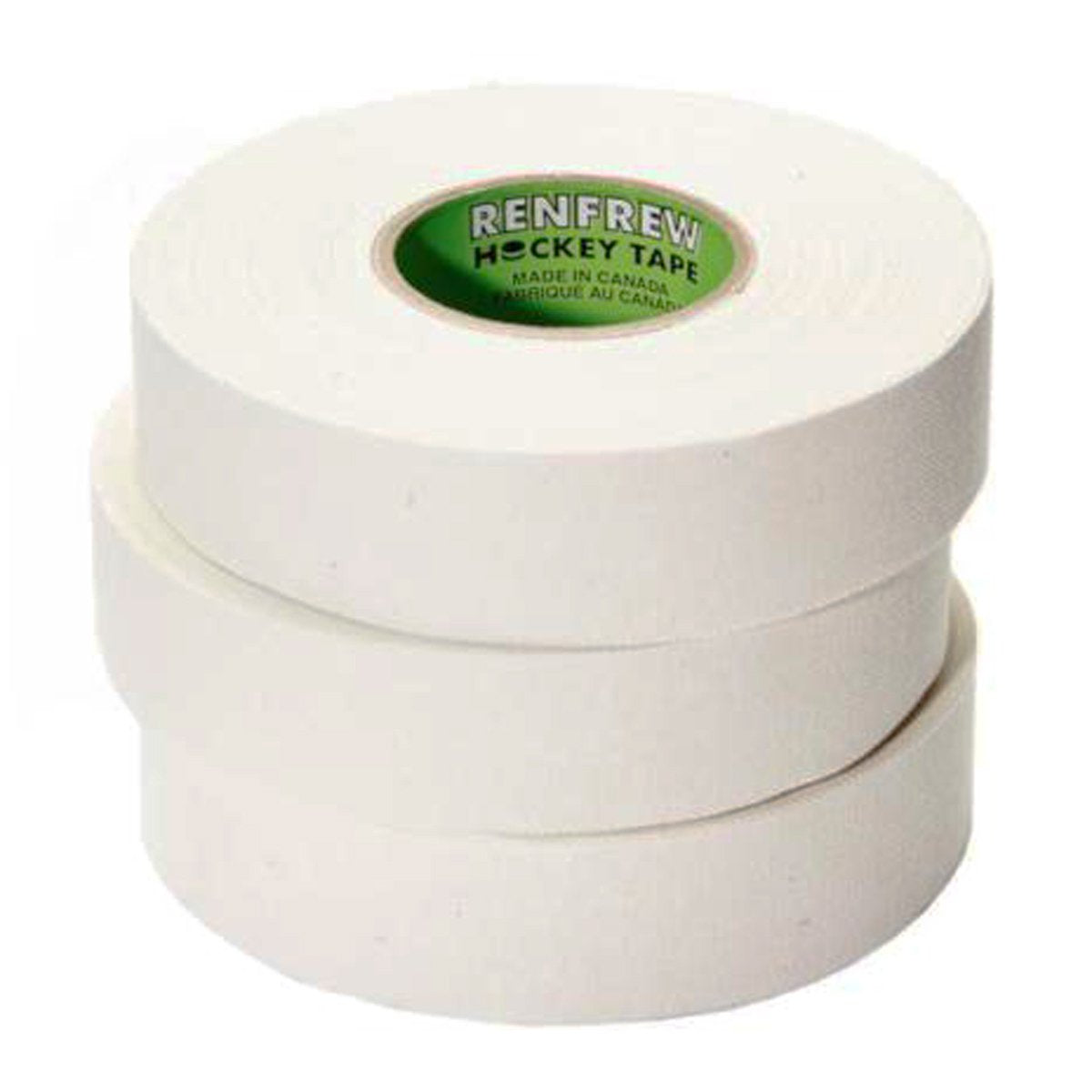 , 1" Cloth Hockey Tape, (18M, White, 3Pk)