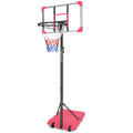 Portable Basketball Hoop,Outdoor Basketball Hoop Adjustable Height 5.6Ft - 7Ft,28 Inch Backboard with 2 Wheels for Kids Youth in Backyard Driveway,Transparent