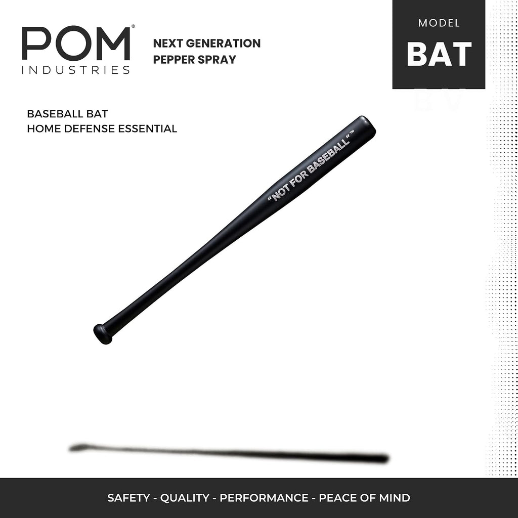 Baseball Bat - Not for Baseball Brand - Authentic Beech Wood - 30" Black - Softball, Batting Practice, Training, Self Defense, Home Security.