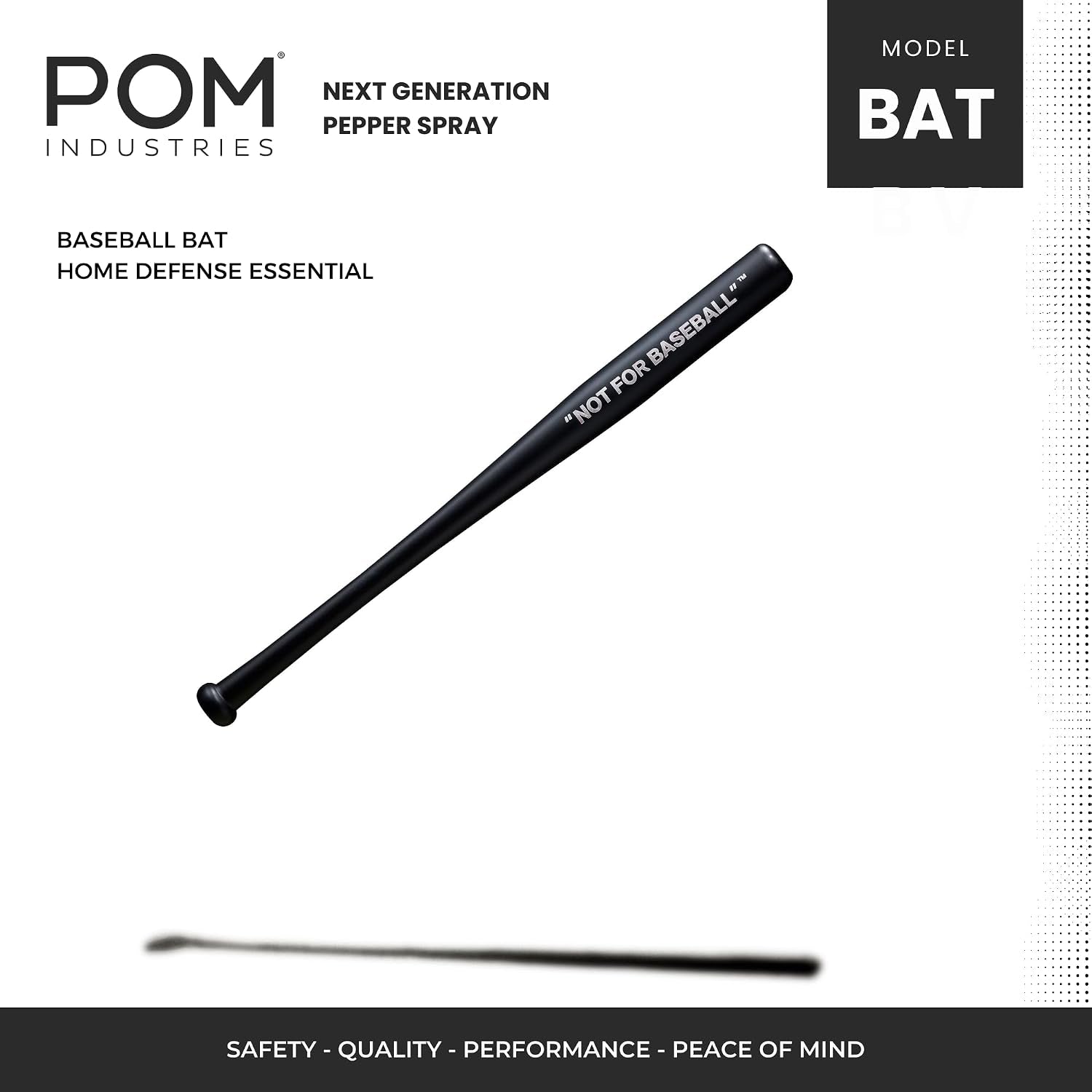 Baseball Bat - Not for Baseball Brand - Authentic Beech Wood - 30" Black - Softball, Batting Practice, Training, Self Defense, Home Security.