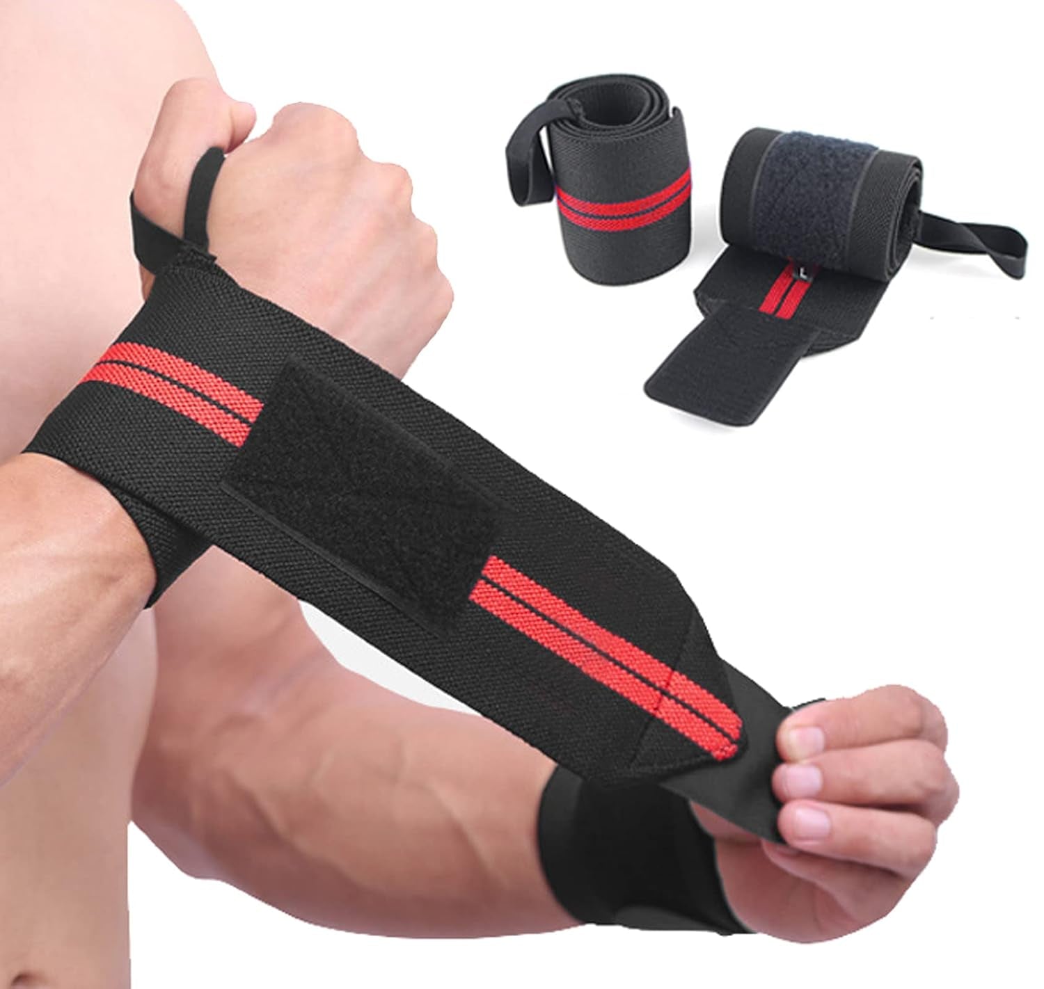 2 Pack Wrist Brace Wrist Straps for Weightlifting, Wrist Straps Lifting Straps Wrist Weights Carpal Tunnel Wrist Brace
