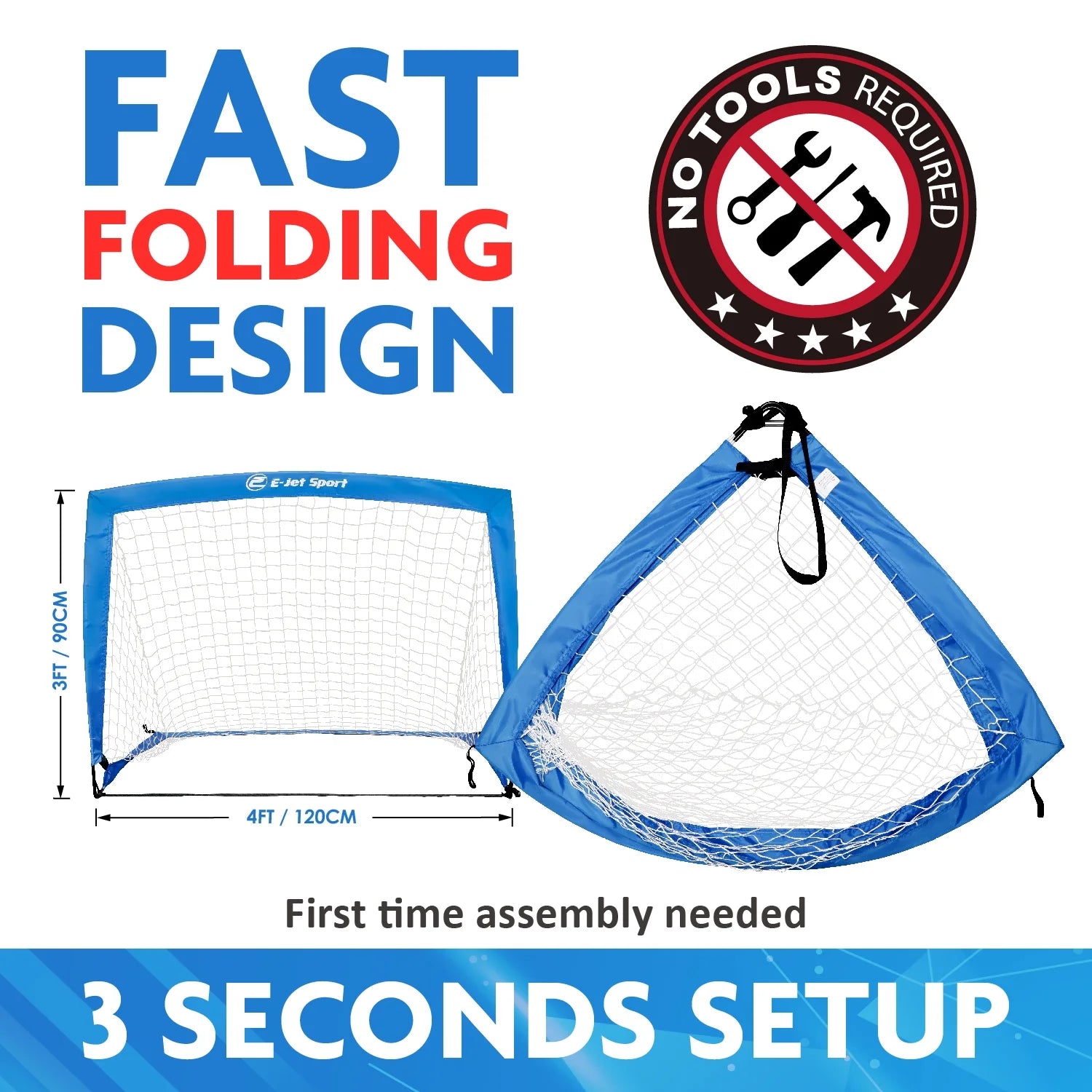 4' X 3' Pop up Backyard Soccer Goal Soccer Net, Set of 2