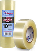 ST  Clear Hockey Tape 10 Pack – Strong Grip Shin Guard & Sock Tape - Waterproof, Easy Tear, No Residue - Athletic Tape for Hockey, Soccer, Sports Gear & Equipment Hold