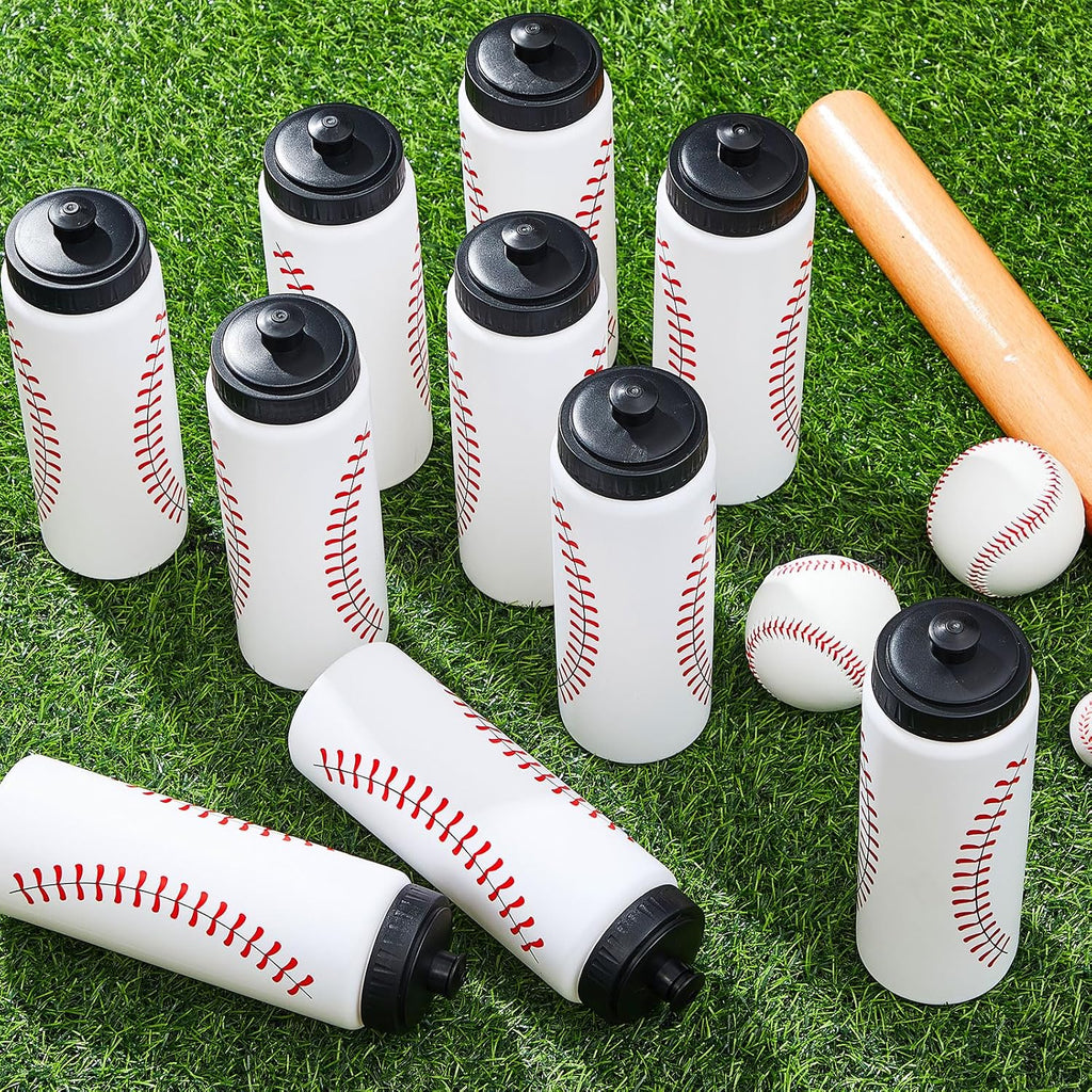 Baseball Water Bottle Bulk Reusable Sports Bottle 20 Oz Squeeze Baseball Accessories Gifts School Sports