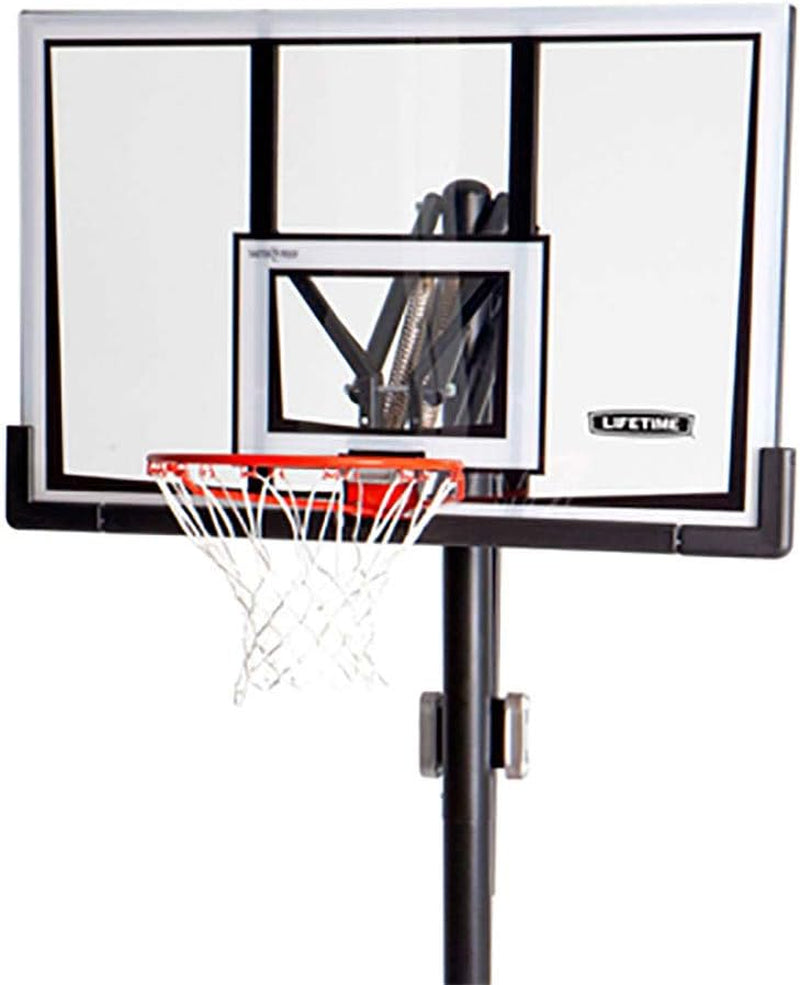 90061 Portable Basketball System, 52 Inch Shatterproof Backboard,Black