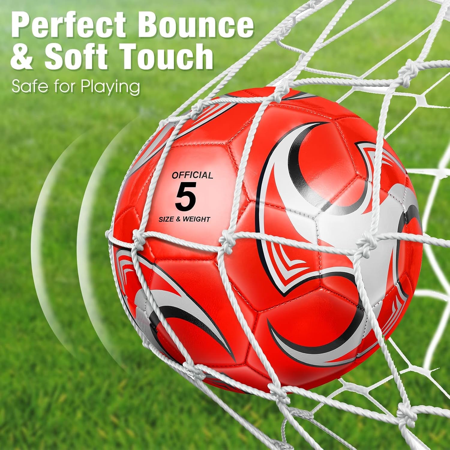 24 Pcs Size 5 Soccer Ball Bulk with Pump Deflated Machine Stitched Sport Soccer Balls for Outdoor Indoor Youth Team Training School PE Practice, Gift for Beginner Adults(Size 5,Vivid Colors)