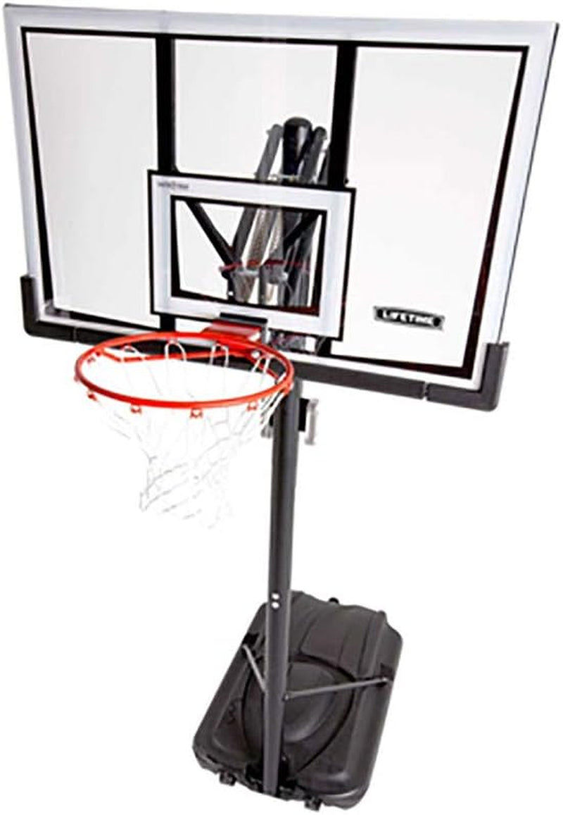 90061 Portable Basketball System, 52 Inch Shatterproof Backboard,Black