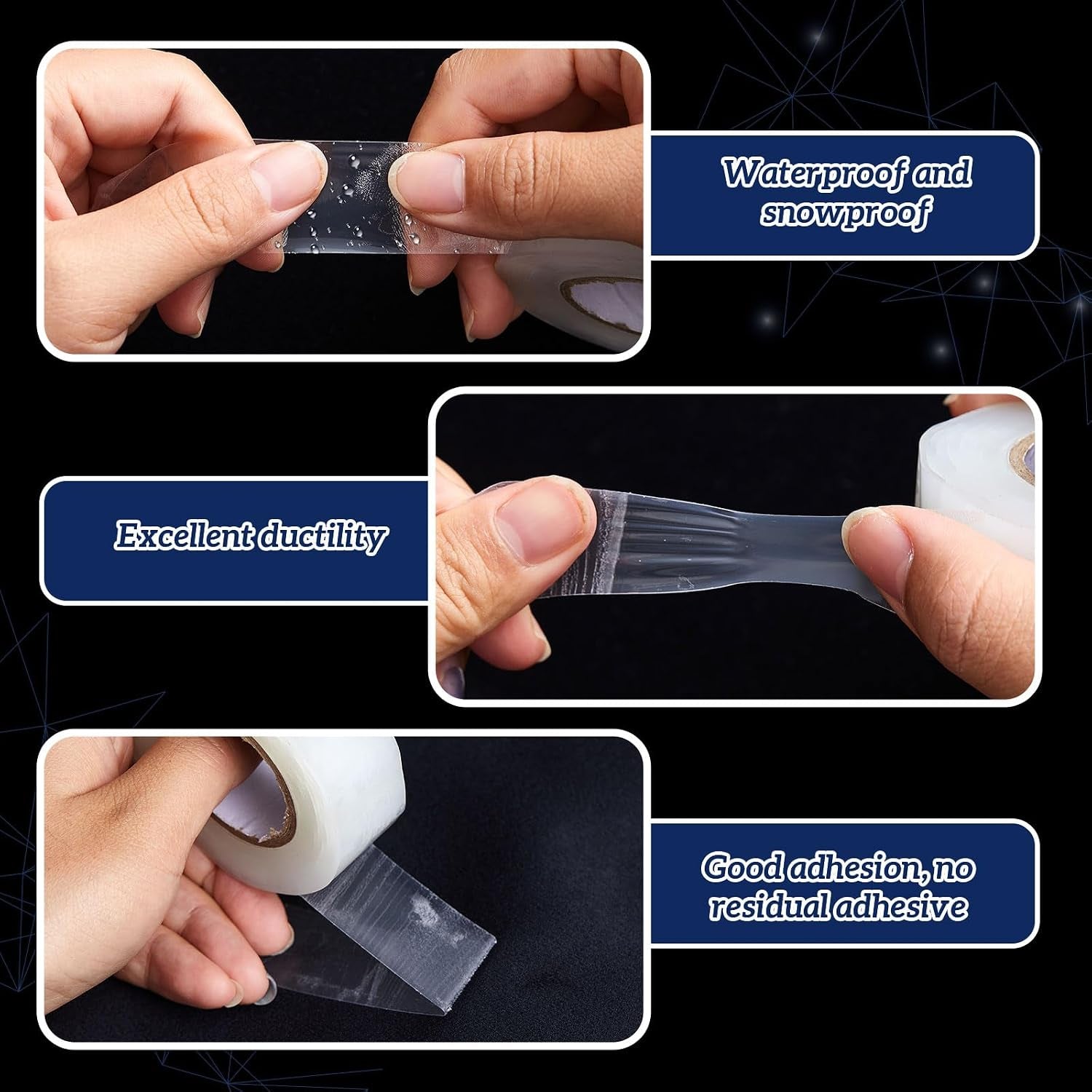 10 Rolls Clear Hockey Tape Multipurpose Shin Pad Sock Tape for Ice Skate Sports Hockey Gifts Gear Sports Equipment