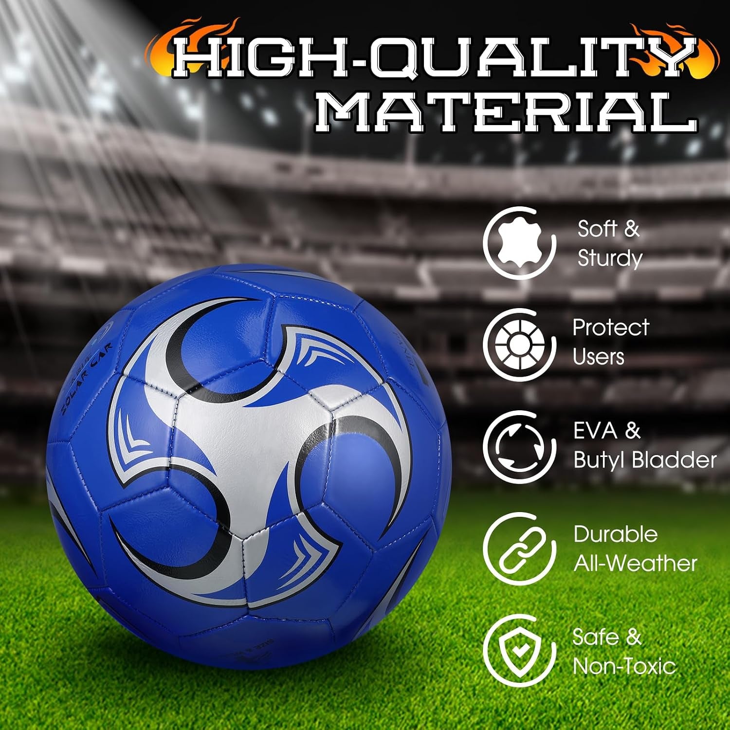 24 Pcs Size 5 Soccer Ball Bulk with Pump Deflated Machine Stitched Sport Soccer Balls for Outdoor Indoor Youth Team Training School PE Practice, Gift for Beginner Adults(Size 5,Vivid Colors)