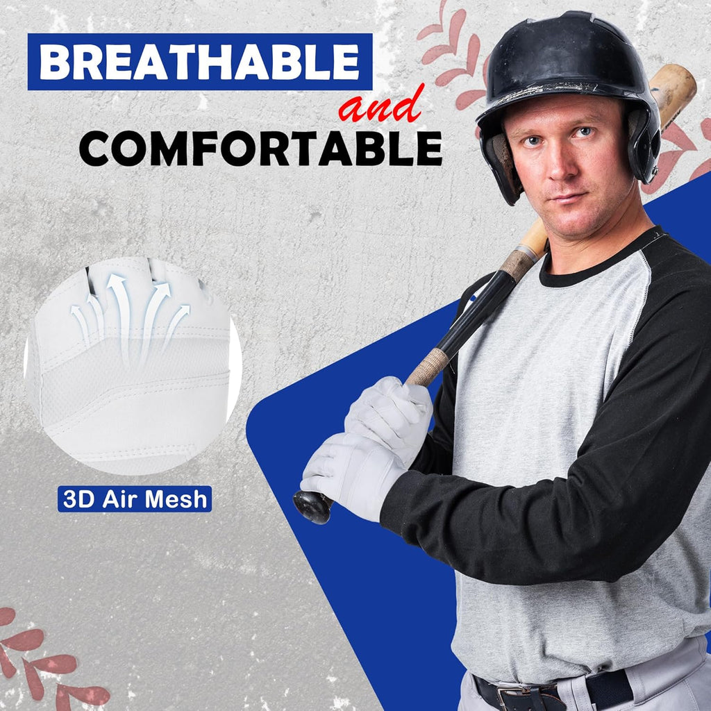 Baseball Batting Gloves - Durable Grip, Breathable Softball Batting Gloves for Adults Youth Kids - Gift for Players